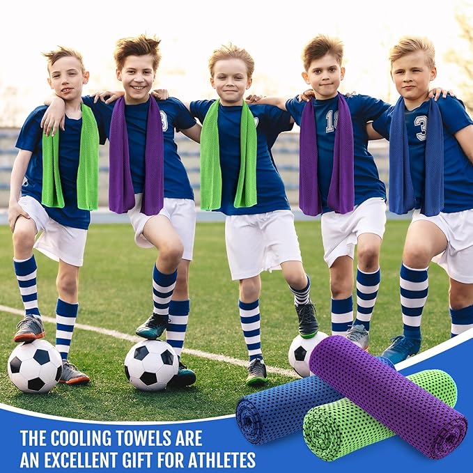 Hosuly 30 Pack Cooling Towels, 40"x12" Ice Breathable Soft Chilly Sweat Rag Microfiber Workout Rags for Gym Cooling Towels for Neck and Face for Yoga Golf Sport Running