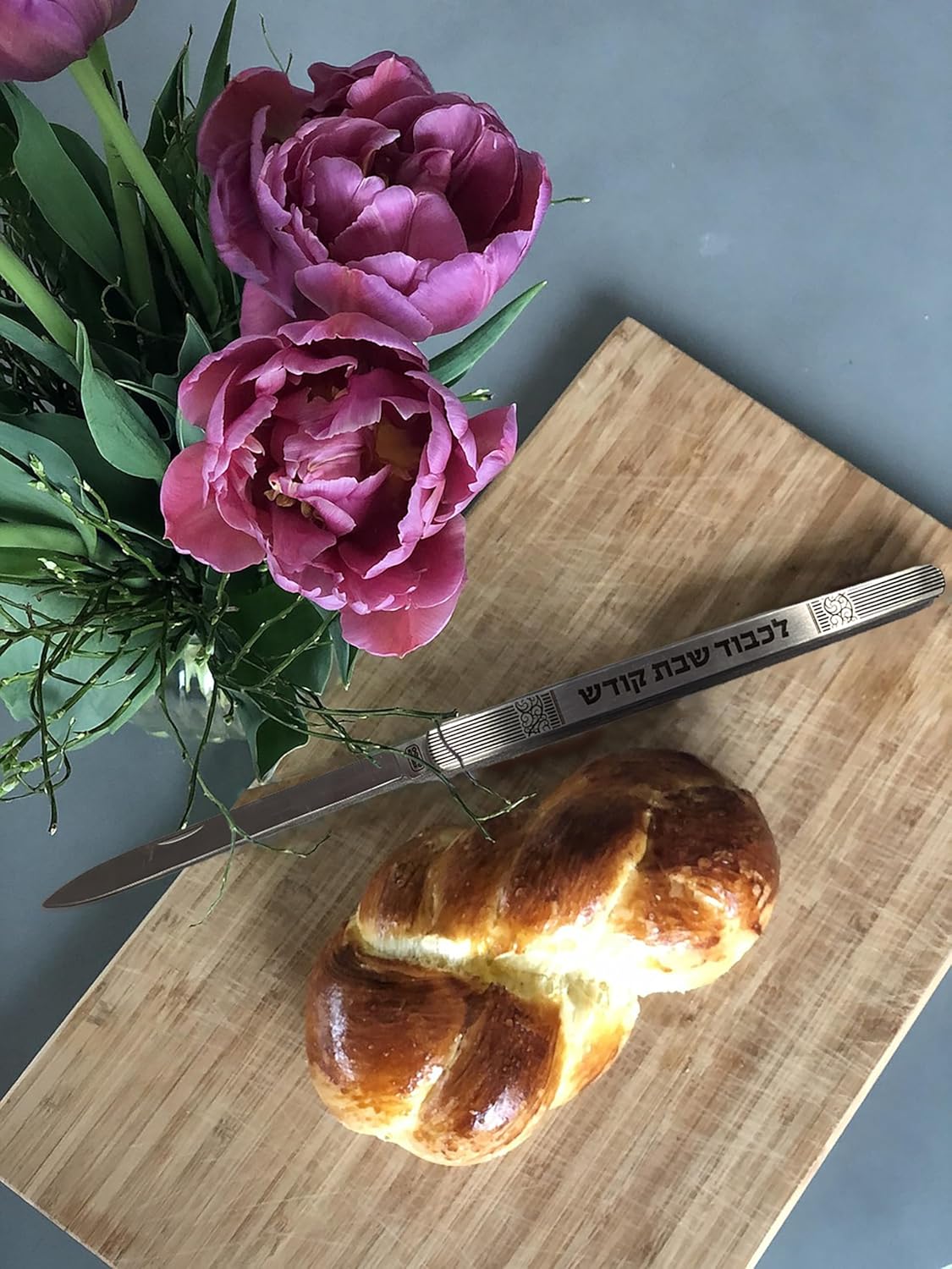 Premium Folding Challah Bread Knife - 4" Stainless Steel Blade with Slim Modern Design - Compact and Perfect for Shabbat, Jewish Holidays, and On-the-Go