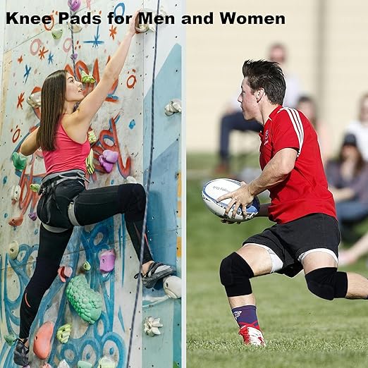 2 Pairs Adult Dance Knee Pads for Men Women Youth, Workout Sports Knee Protectors for Volleyball Soccer Yoga Exercise Bike, Soft Ice Skating Kneepads for Snowboarding Skiing Mountaineering, Black M