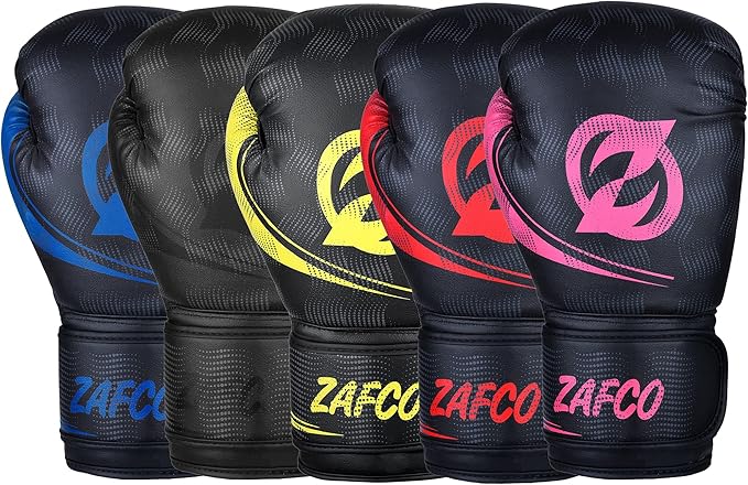 Zafco Boxing Gloves for Men & Women Training Pro Punching Heavy Bag Mitts MMA Muay Thai Sparring Kickboxing Gloves
