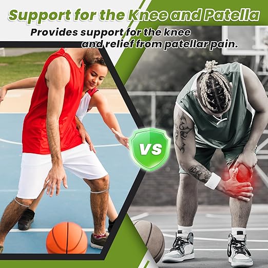 2PCS Patellar Tendon Knee Strap Knee Band for Knee Pain Relief Patella Band for Basketball Running Sports Breathable Patellar Tendon Support Strap