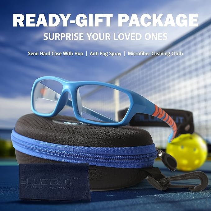 BLUE CUT Sports Protection Goggles, Anti-Fog Lenses Safety Glasses for Basketball, Pickleball and All Outdoor Sports