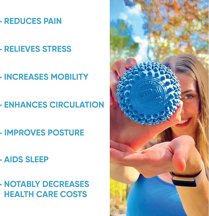 Dr. Cohen’s Heatable Deep Tissue Massage Ball - acuBall Trigger Point Massage Therapy for Myofascial Release and Exercise - Effective Back Massager Ball for Targeted Pain Relief