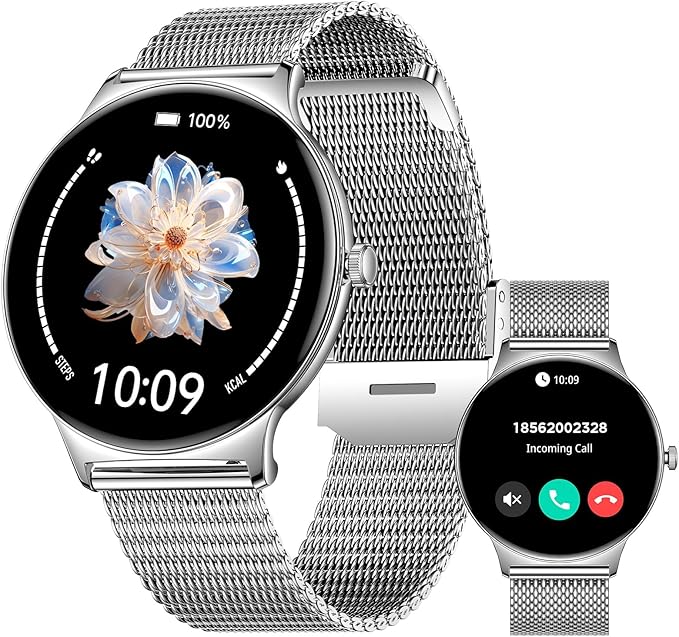 2025 Smart Watches for Women Men, 1.43" AMOLED Display Fitness Tracker with Heart Rate/SpO2/Sleep Monitor, Bluetooth Make/Answer Call, 100+ Sports Modes, IP67 Waterproof Smartwatch for Android iPhone