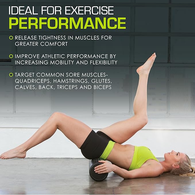 ProsourceFit High Density Foam Rollers 18 to 36 - inches Long, Firm Full Body Athletic Massage Tool for Back Stretching, Yoga, Pilates, Post Workout Muscle Recuperation