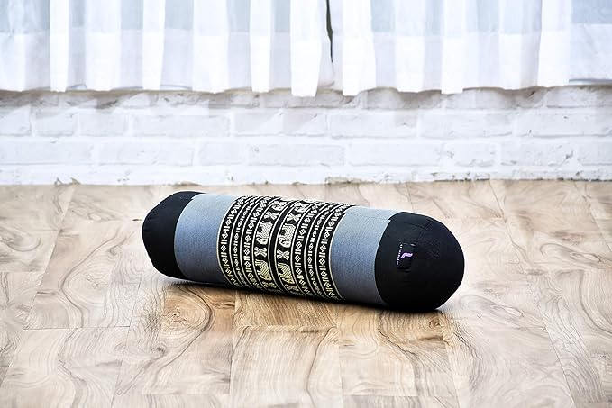 Leewadee Small Yoga Bolster – Shape-Retaining Cervical Neck Roll, Tube Pillow for Comfortable Reading, Kapok Filling, 22 x 6 x 6 inches