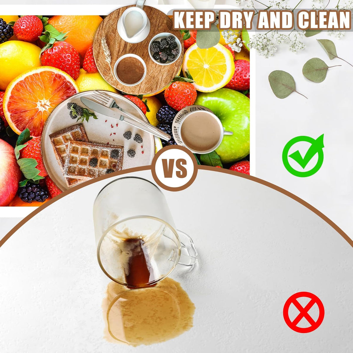 Fresh Fruits Dish Drying Mat for Kitchen Counter Coffee Bar Mat Hide Stain Absorbent Non-Slip Rubber Backed Drying Rack Pad Espresso Machine Coffee Bar Accessories 15.7 x 23.6 Inch