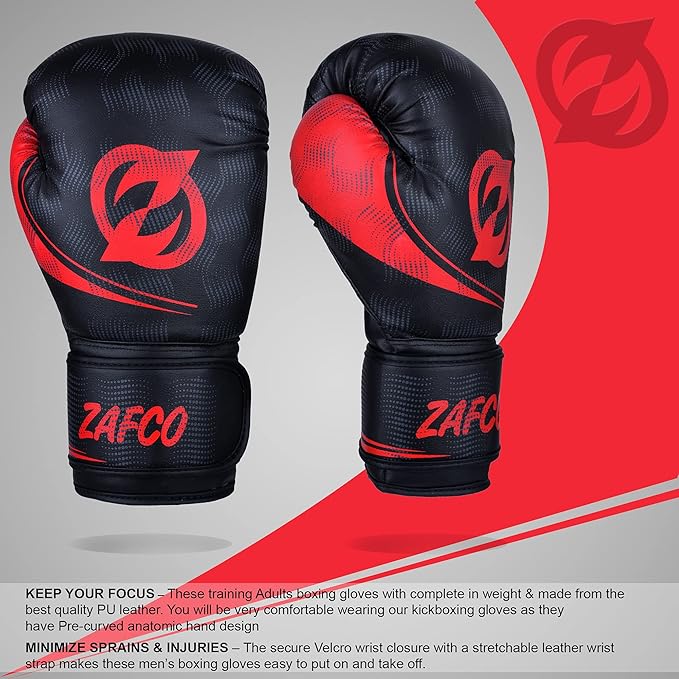 Zafco Boxing Gloves for Men & Women Training Pro Punching Heavy Bag Mitts MMA Muay Thai Sparring Kickboxing Gloves