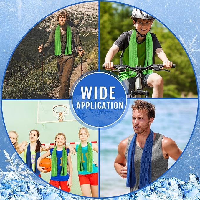 Hosuly 30 Pack Cooling Towels, 40"x12" Ice Breathable Soft Chilly Sweat Rag Microfiber Workout Rags for Gym Cooling Towels for Neck and Face for Yoga Golf Sport Running