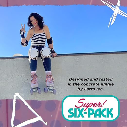 187 Killer Pads Six Pack Pad Set, Elbow Pads, Knee Pads, and Wrist Guards - Ideal for Skateboarding, Roller Skating, and Inline Skating