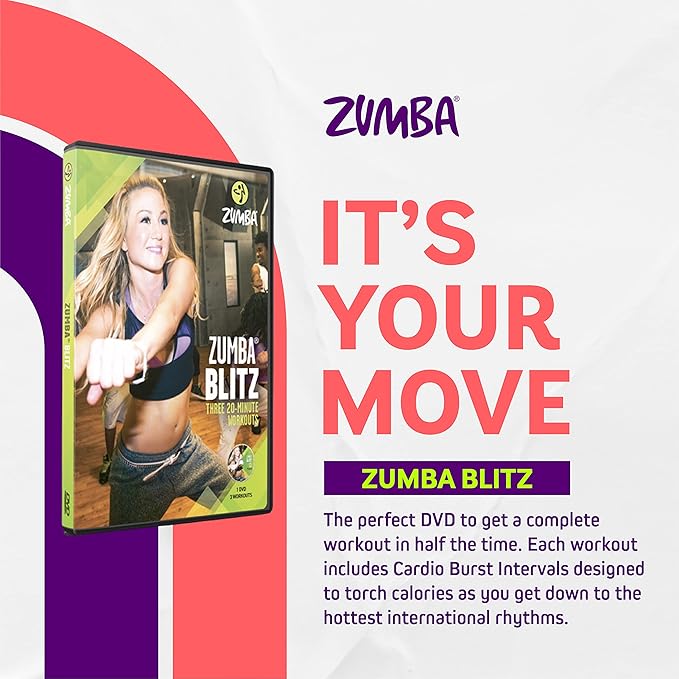 ZUMBA Blitz Dance Workout DVD, Three 20-Minute Dance Workouts for Cardio Lovers