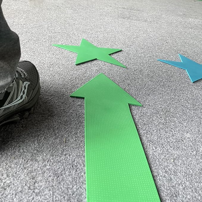 12pcs Colorful Star Arrow Spot Marker Non-Slip Directional Carpet Marker for Training Agility, Kids Classroom Activity, Gym, Sport, Home (Arrow)