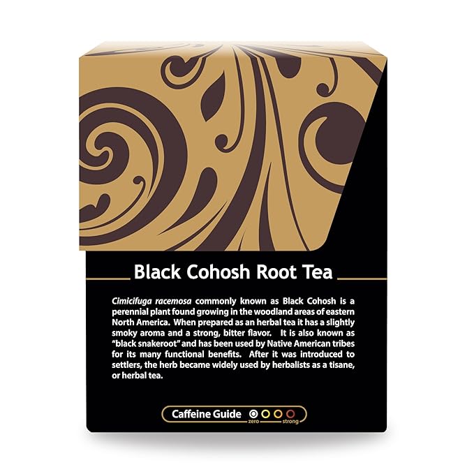 Buddha Teas Organic Black Cohosh Root Tea - OU Kosher, USDA Organic, CCOF, 18 Bleach-Free Tea Bags