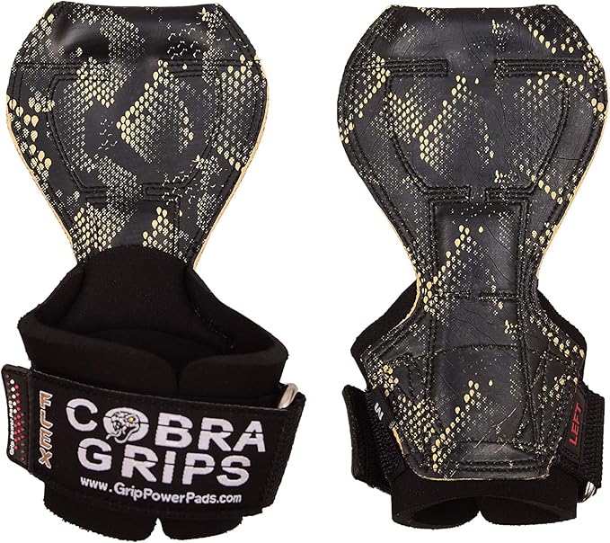 2018 Cobra Grips Flex Model Weight Lifting Gloves Heavy Duty Straps Alternative Power Lifting Hooks for Deadlifts with Padded Wrist Wrap Support Bodybuilding