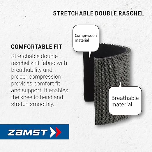Zamst JK-1 Sports Knee Brace With Pressure Pad Relieving Pain On the Tendon For Osgood Schlatter Disease-for Volleyball, Basketball, Running, Tennis, Pickleball-Black, Small