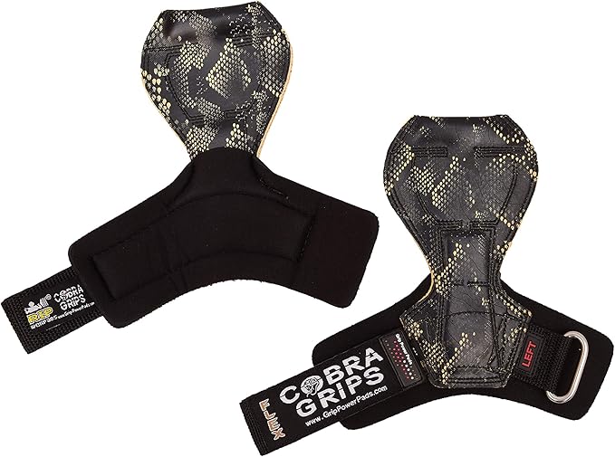 2018 Cobra Grips Flex Model Weight Lifting Gloves Heavy Duty Straps Alternative Power Lifting Hooks for Deadlifts with Padded Wrist Wrap Support Bodybuilding