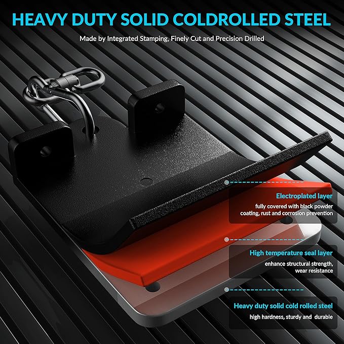 1200lb Heavy Punching Boxing Bag Hanger, 360° Beam Punching Bag Hanger, Rafter Heavy Bag Mount Hook, Punching Bag Mounting Bracket, Rotation Wall Ceiling Mount Bracket for Muay Thai Yoga Swing Hammock