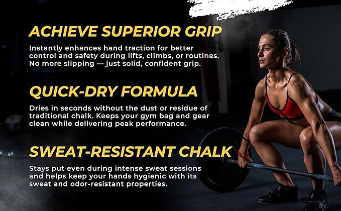 | GRIPPA | Liquid Chalk | Mess Free Gym Chalk for Weightlifting | Gymnastics | Rock Climbing | Dancing | Sweat Resistant | The Ultimate Grip Enhancer |