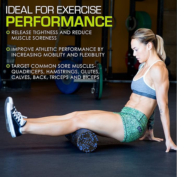 ProsourceFit High Density Foam Rollers 18 to 36 - inches Long, Firm Full Body Athletic Massage Tool for Back Stretching, Yoga, Pilates, Post Workout Muscle Recuperation