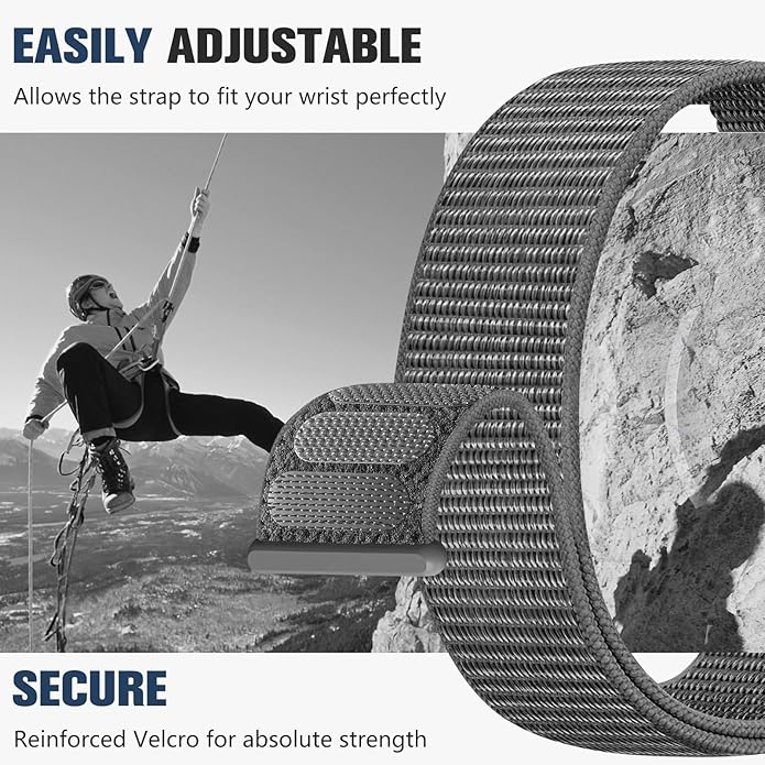 18mm 20mm 22mm Hook and Loop Watch Band Compatible with Garmin Vivoactive 5/ Vivoactive 6/ Vivoactive 3, Soft Nylon Breathable Sport Strap for Venu 2S/ Venu3S/ Forerunner 265s,Venu 3/ Venu 2 Men Women
