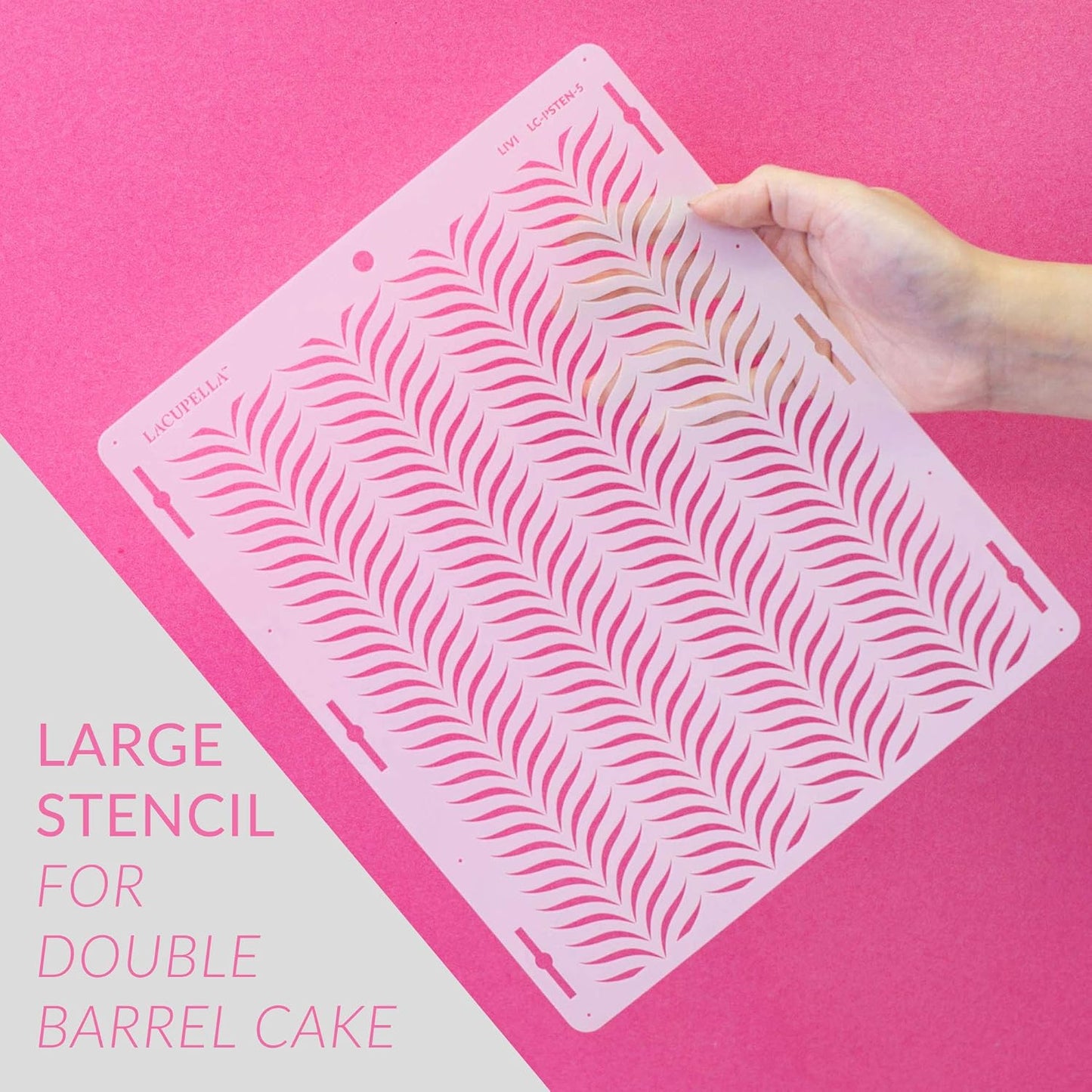 Cake Decorating Stencil for Tall Buttercream Cake, Royal Icing, Ganache, Paint, Airbrush (Shiloh)