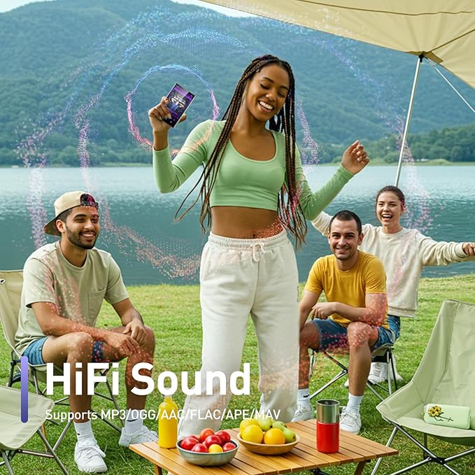 AGPTEK 5'' 128GB MP3 Player with Bluetooth and WiFi, T09 Touch Screen Andriod 13 Music Player with Spotify, Audible, YouTube, Up to 1TB