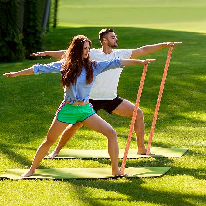 Yoga Strap for Stretching - 8 Loops Stretching Strap - Essential Yoga Accessories for Flexibility and Enhanced Stretching - Ideal Stretch Strap in Yoga and Pilates