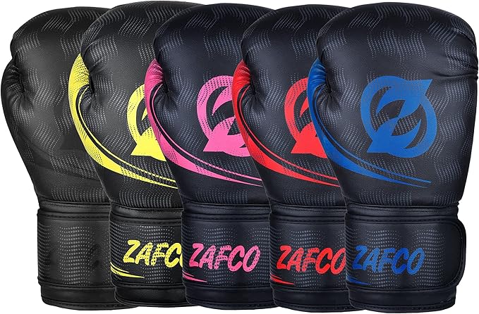 Zafco Boxing Gloves for Men & Women Training Pro Punching Heavy Bag Mitts MMA Muay Thai Sparring Kickboxing Gloves