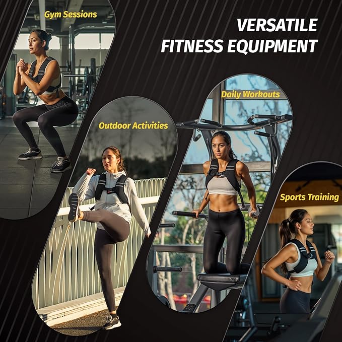 ZELUS Weighted Vest, Z-Fit Soft Iron Weighted Vest for Women and Men, 5lb/10lb/15lb Weight Vest with Reflective Stripes & Adjustable Straps, Ultra Thin Weight Vest for Home Gym Strength Training