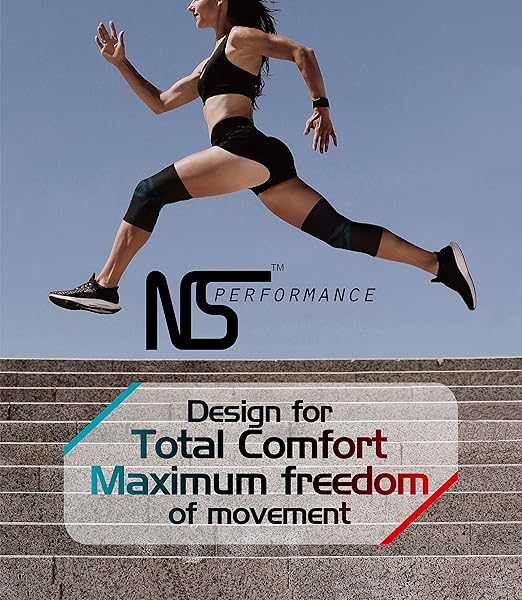 1V5 Performance Knee Support Compression Sleeve for Men & Women - Premium Recovery & Compression Sleeve for Weightlifting, Gym, Workout, Sport, Meniscus Tear, Arthritis - Please Check Sizing Chart