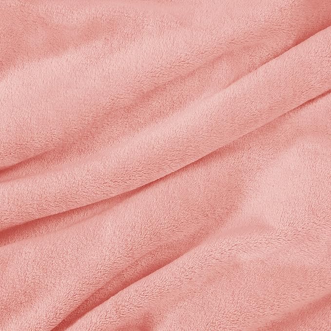 Bedsure Fleece Throw Blanket for Couch Pink - Lightweight Plush Fuzzy Cozy Soft Blankets and Throws for Sofa, 50x60 inches
