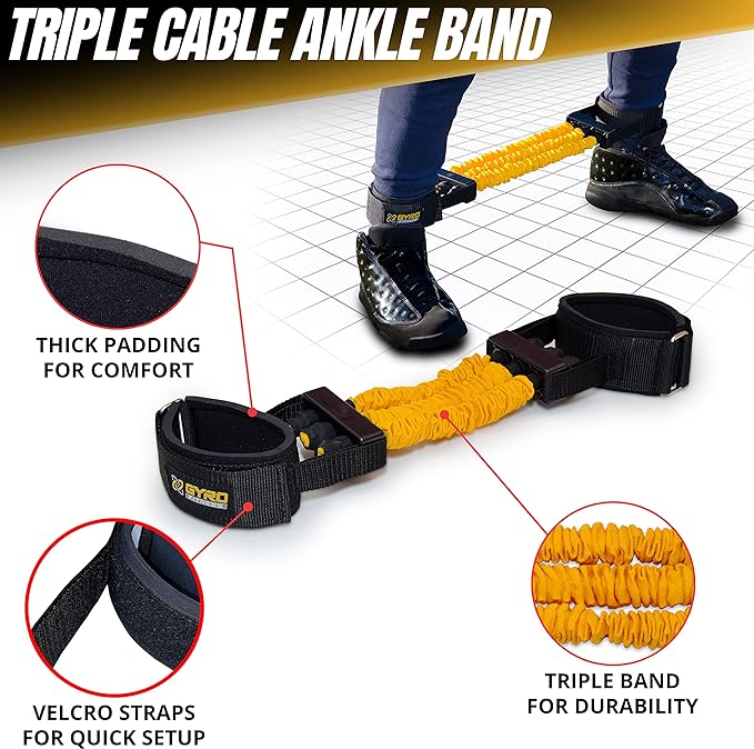 | Shadow Boxer Pro | Boxing Resistance Bands Set for Shadow Boxing, Comes with Ankle Cuffs | Ideal Addition to Your Home Boxing Equipment
