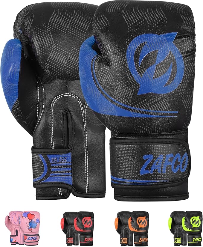 Zafco Kids Boxing Gloves for Kids Junior Muay Thai Kick Boxing Training MMA Punching Bag Children Youth