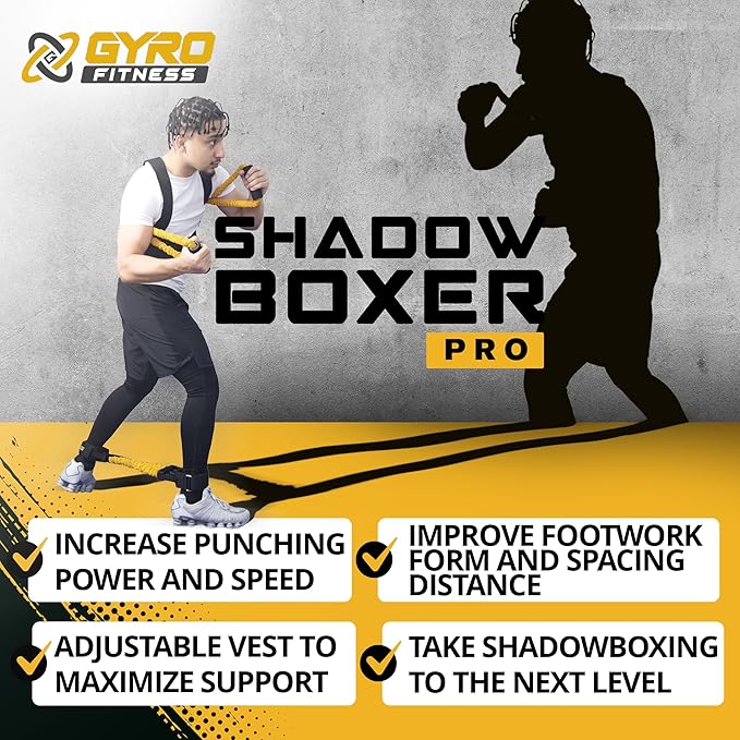 | Shadow Boxer Pro | Boxing Resistance Bands Set for Shadow Boxing, Comes with Ankle Cuffs | Ideal Addition to Your Home Boxing Equipment
