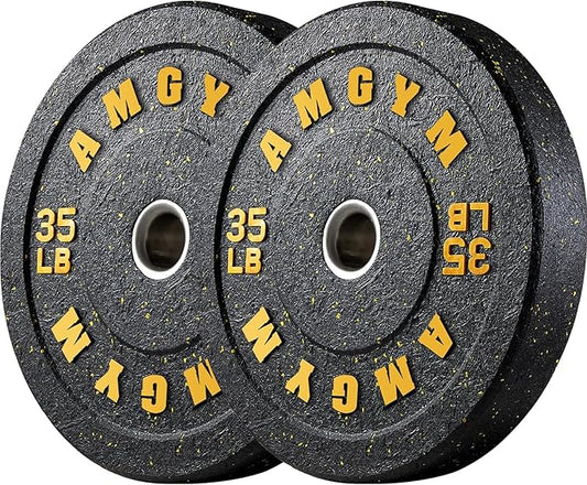 2 Inch Bumper Plates,10-500lbs,Barbell Rubber Olympic Weight Plates Set for Home Gym, Strength Training & Weight Lifting, Multiple Options Colors
