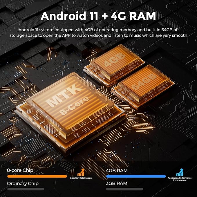 128GB MP3 Player with Bluetooth and WiFi,Music Video Player with Spotify Pandora,Amazon Music, 5" Touch Screen Android MP4 MP3 Player for Kids with Audible, YouTube, Spotify Kids,up to 256GB (Blue)