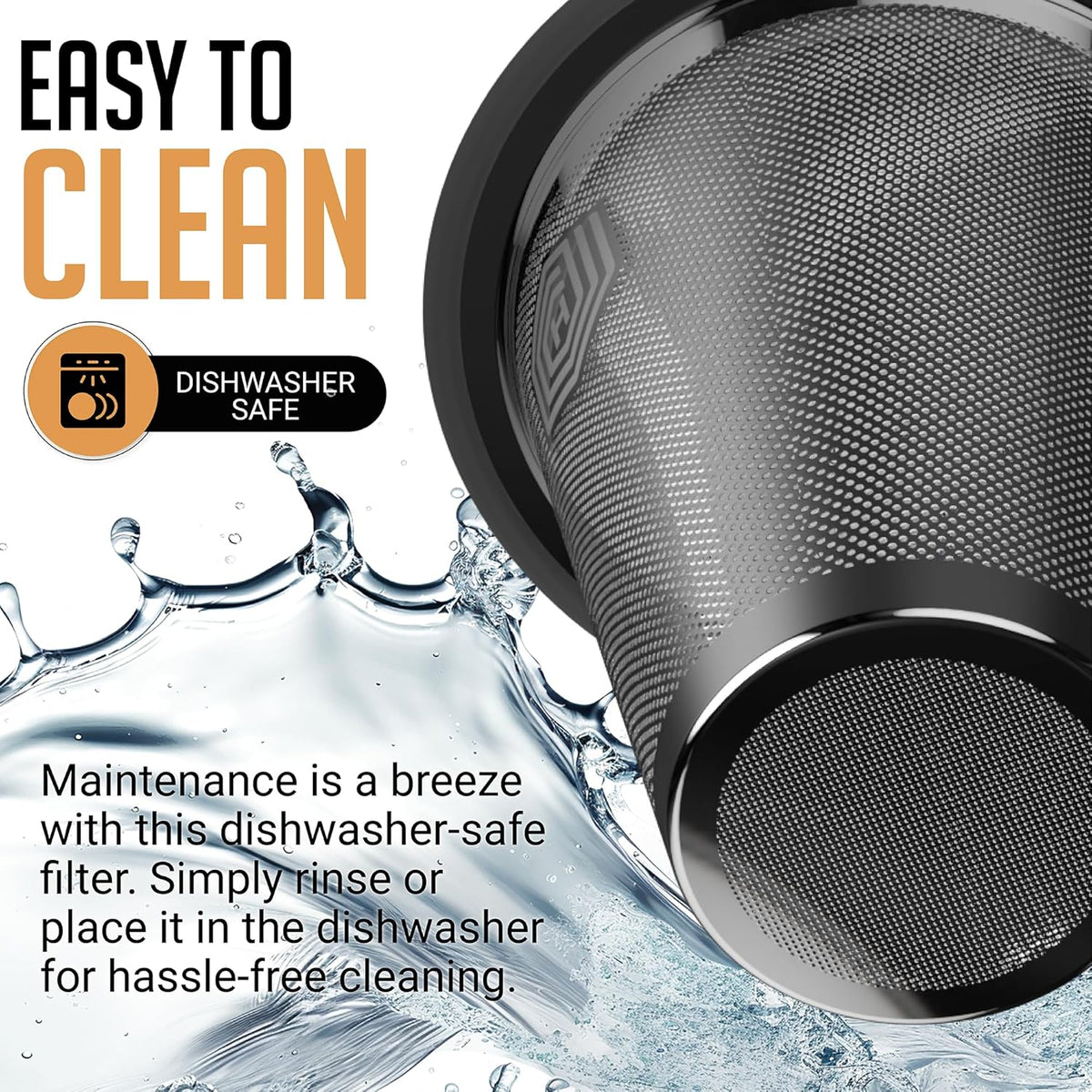 HEXNUB Reusable Coffee Filter for Fellow Stagg XF - Stainless Steel Paperless Pour Over Brewing, Sustainable Mesh Filter for Fellow Coffee Makers