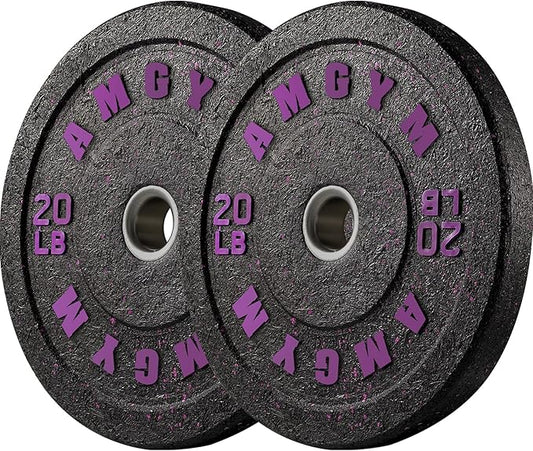2 Inch Bumper Plates,10-500lbs,Barbell Rubber Olympic Weight Plates Set for Home Gym, Strength Training & Weight Lifting, Multiple Options Colors