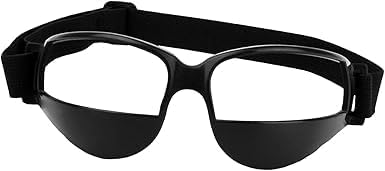 Black Basketball Glasses- Basketball Dribbling Goggles,17 X 6cm Portable Glasses For Dribbling,Comfortable Protective Sports Dribble Specs For Training Team Sports