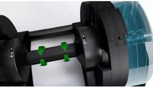 SMRTFT NUOBELL Adjustable Dumbbells | The Original All-in-One NUOBELL Adjustable Dumbbell Set | Feel Real Like Traditional Dumbbells | Highly Durable | Best 2 Year Warranty