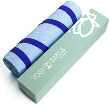 Premium TPE Yoga Mat - Body Alignment Guide Lines and Non-Slip Grip - Perfect for Home Exercise and Gym Workout - Light, Portable, Compact - Travel-Friendly Shoulder Strap