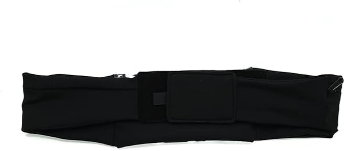 3 Pocket Adjustable Running Belt Waist Pack, Fanny Pack For Working Out With Sweat Resistant Backing, Holds All iPhone Models (Tie Dye/Black, Small/Medium)