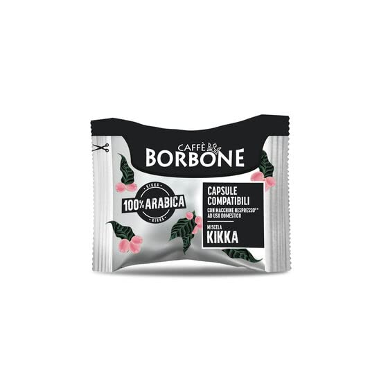 Caffe Borbone Nespresso Compatible Coffee Pods, Kikka 100% Arabica, Medium Roast, Rich and Balanced - NOT compatible with Vertuo - 50 Count