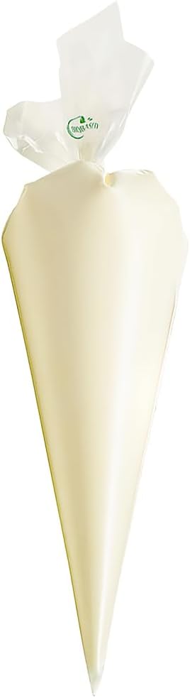 Keenpioneer Disposable Piping Bags, Biobased, 21 Inch, Extra Thick Cake Decorating Pastry Bags, Pack of 100 in a Dispenser Box, Clear, Professional Grade for Chefs and Home Bakers