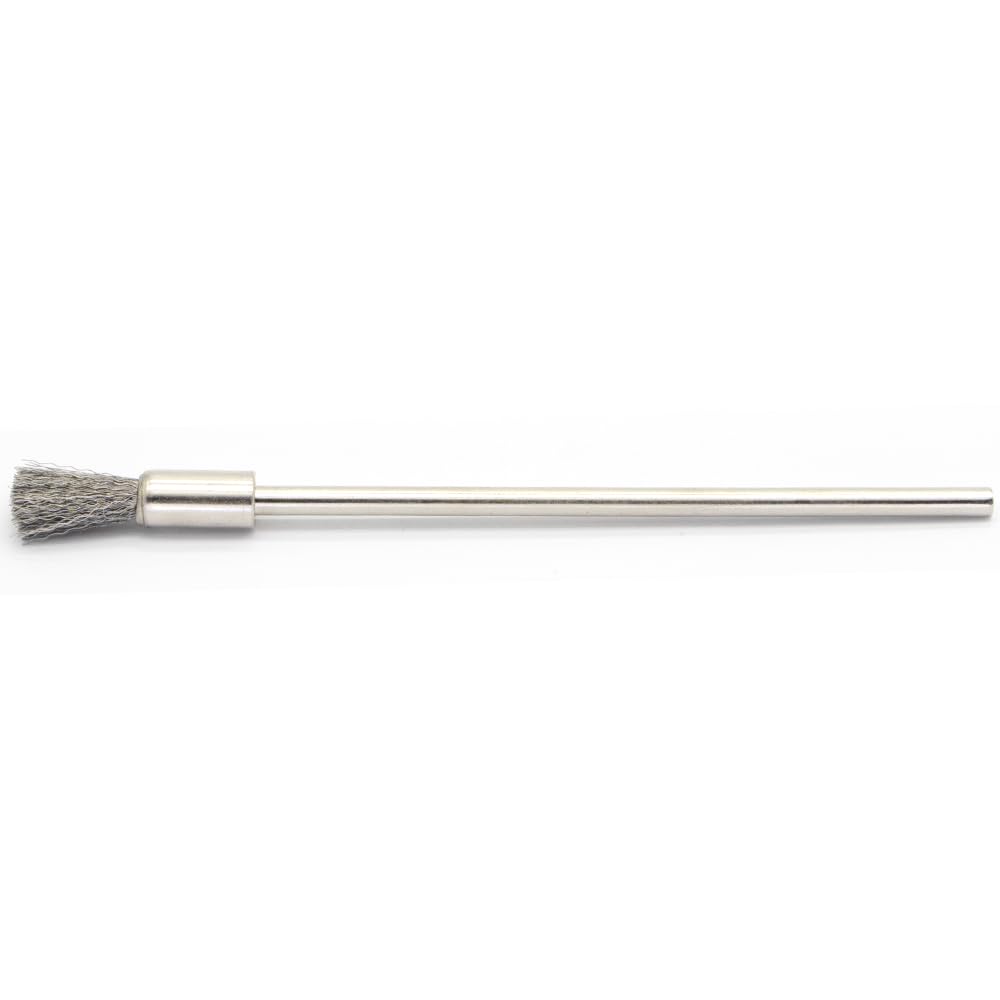 20PCS Wire Brushes with Extended Handle - Metal Rust Removal, Polishing, Cleaning - 6mm Diameter, 3mm Shaft, 100mm Length - Removes Burrs, Dust, and Oxide Layer - Handles Rough Surfaces