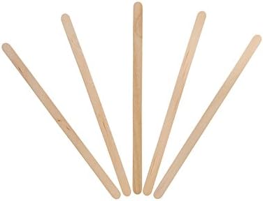 200 Count | KingSeal Natural Birch Wood Coffee Beverage Stirrers, Stir Sticks, Waxing Sticks, 5.5 Inches, Round End, Eco Friendly - 2 Boxes x 1000