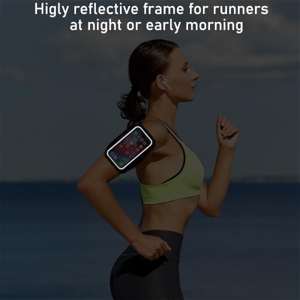 Arm Band for Phone for Running, Phone Holder for Running for iPhone & Samsung Galaxy, Cell Phone Armband Holder for Walking, Gym, Workout, w/Adjustable Strap & Zipper Pocket (Pink-S)