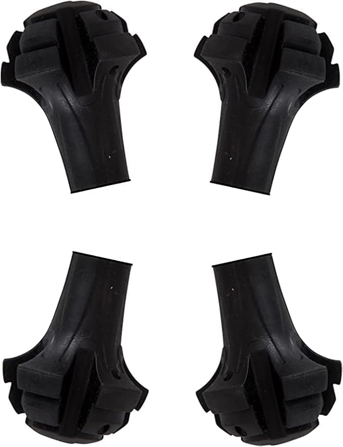 4 Pack of Extra Durable Rubber Replacement Tips (Replacement Feet/Paws/Ferrules/Caps) for Trekking Poles - Fits All Standard Hiking and Nordic Walking Poles