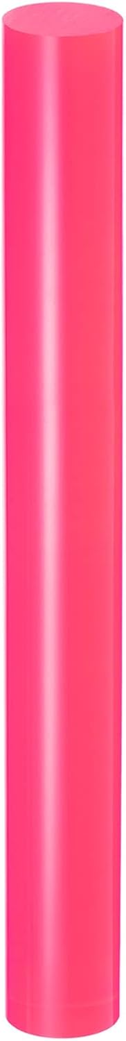 HARFINGTON Acrylic Clay Roller 9 Inch x 1 Inch Solid Non-Stick Plastic Round Tube Roller Polymer Clay Rod Fondant Rolling Pin for Shaping, Sculpting, Modeling DIY Crafts, Rose Red