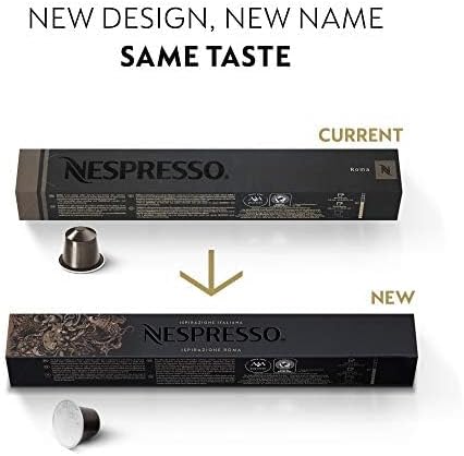 Nespresso Capsules Original Line, Roma Intenso, Medium Roast Coffee, 50 Count Coffee Pods